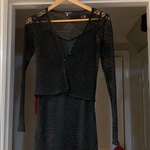 vintage long  black dress. Amazing detail